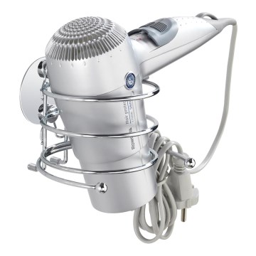 WENKO 18770100-Soporte para secador TURBO-LOC redondo, acero, 14x11,5 cm, cromo brillante