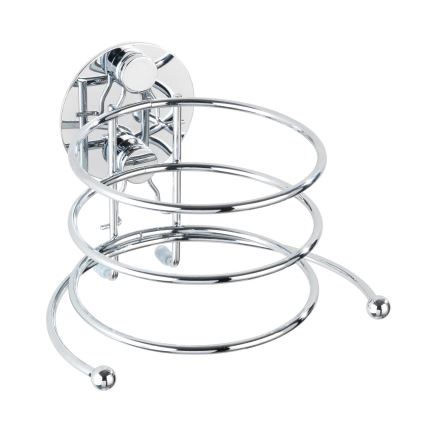 WENKO 18770100-Soporte para secador TURBO-LOC redondo, acero, 14x11,5 cm, cromo brillante