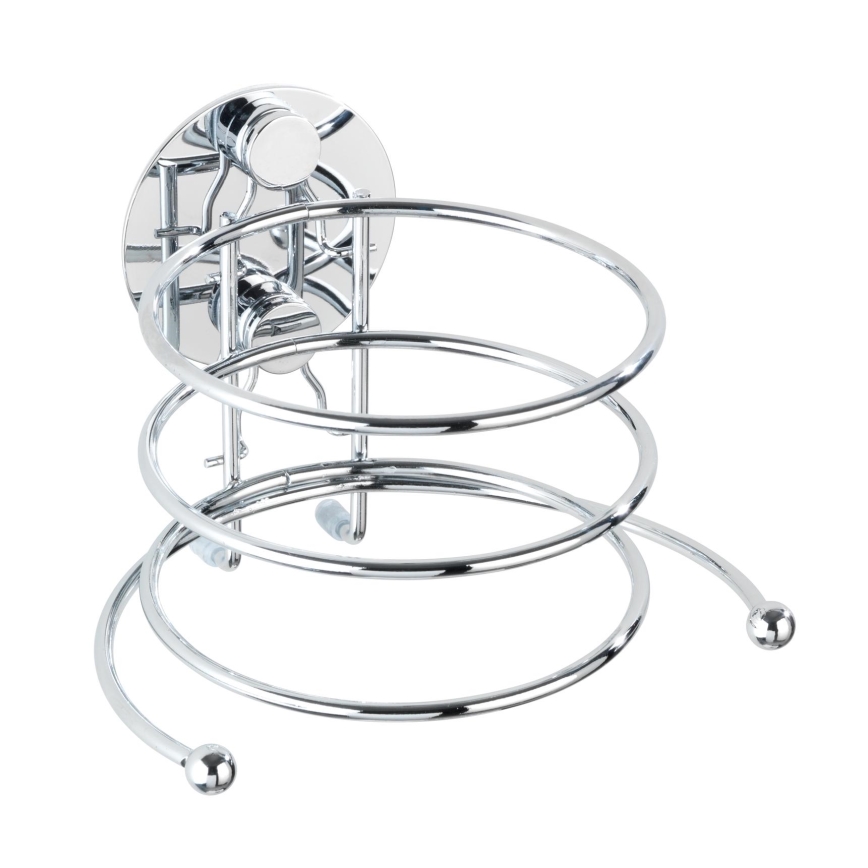 WENKO 18770100-Soporte para secador TURBO-LOC redondo, acero, 14x11,5 cm, cromo brillante