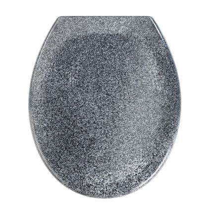 WENKO 18902100-WC asiento de inodoro OTTANA 44,5x37,5 cm granito/gris/plateado