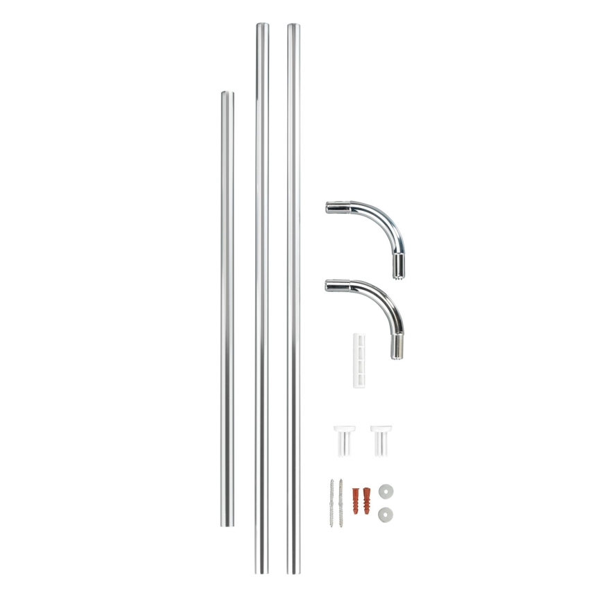 WENKO 19215100 - Soporte para barra UNIVERSAL 2x2 cm cromado/blanco
