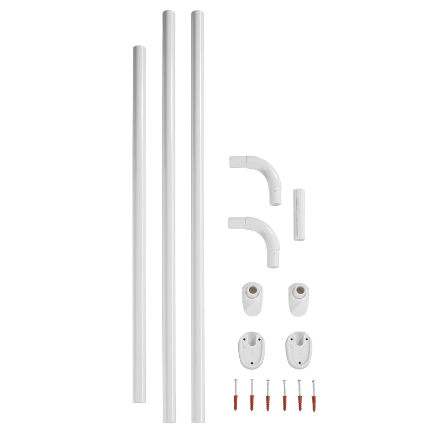 WENKO 19216100 - Soporte para barra UNIVERSAL 2,5x2,5 cm blanco