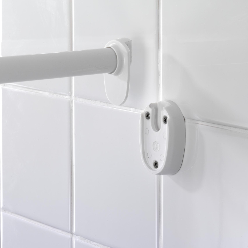 WENKO 19216100 - Soporte para barra UNIVERSAL 2,5x2,5 cm blanco