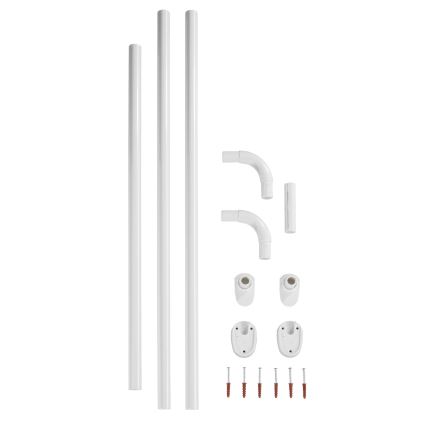 WENKO 19216100 - Soporte para barra UNIVERSAL 2,5x2,5 cm blanco
