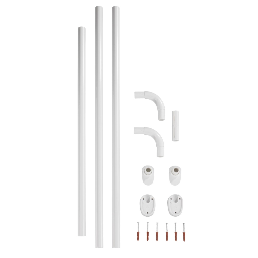 WENKO 19216100 - Soporte para barra UNIVERSAL 2,5x2,5 cm blanco