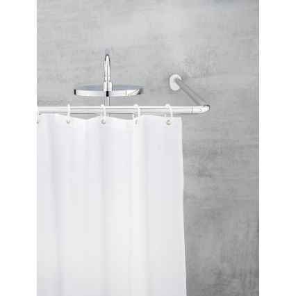 WENKO 19218100 - Barra UNIVERSAL 2,5x2,5 cm cromado/blanco