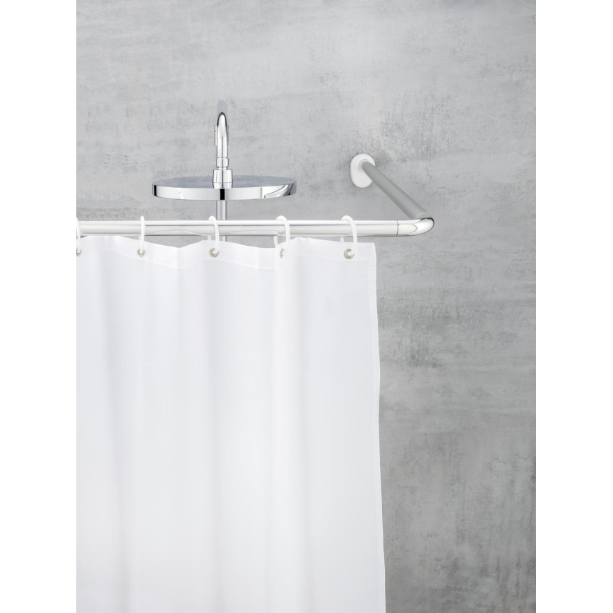 WENKO 19218100 - Barra UNIVERSAL 2,5x2,5 cm cromado/blanco
