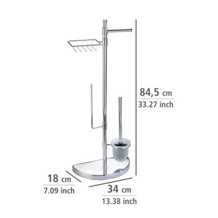WENKO 196022500 - Centro de tocador SPACE MARVEL 34x84,5 cm plateado/satinado