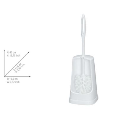 WENKO 19607100 - Escobilla para inodoro SIMPLE 12,5x40 cm blanca