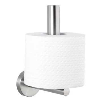 WENKO 19613100 - Soporte para papel higiénico BOSIO MATT 8x18 cm acero inoxidable/plateado