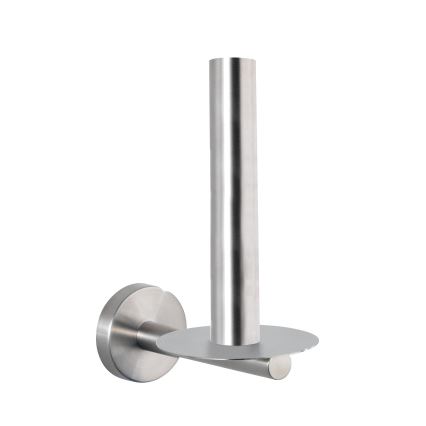 WENKO 19613100 - Soporte para papel higiénico BOSIO MATT 8x18 cm acero inoxidable/plateado