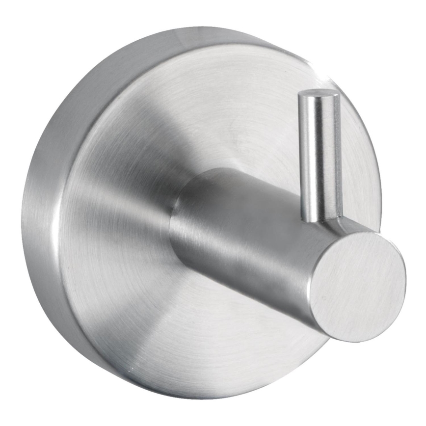 WENKO 19621100 - Gancho BOSIO MATT 5,5x5,5 cm acero inoxidable/plateado
