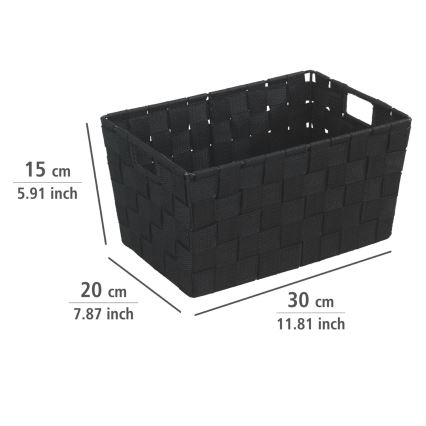 WENKO 19878100 - Cesta ADRIA 30x20 cm negra