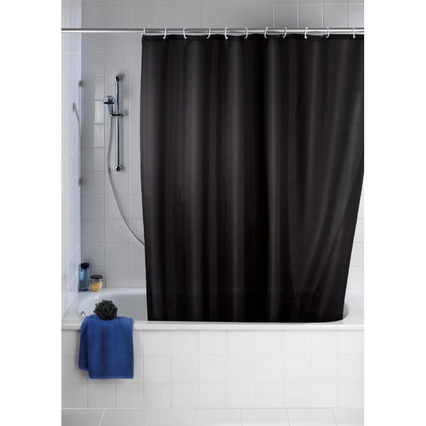 WENKO 20043100 - Cortina de ducha 180x200 cm negra