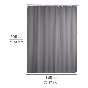 WENKO 20044100 - Cortina de ducha 180x200 cm gris