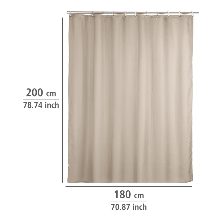 WENKO 20045100 - Cortina de ducha 180x200 cm beige