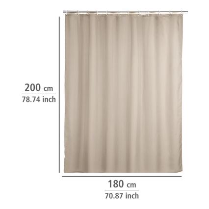 WENKO 20045100 - Cortina de ducha 180x200 cm beige