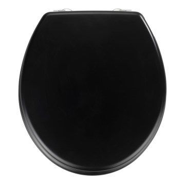 WENKO 20077100-WC Asiento de inodoro PRIMA 37x41 cm negro/plateado
