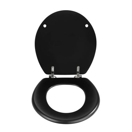 WENKO 20077100-WC Asiento de inodoro PRIMA 37x41 cm negro/plateado