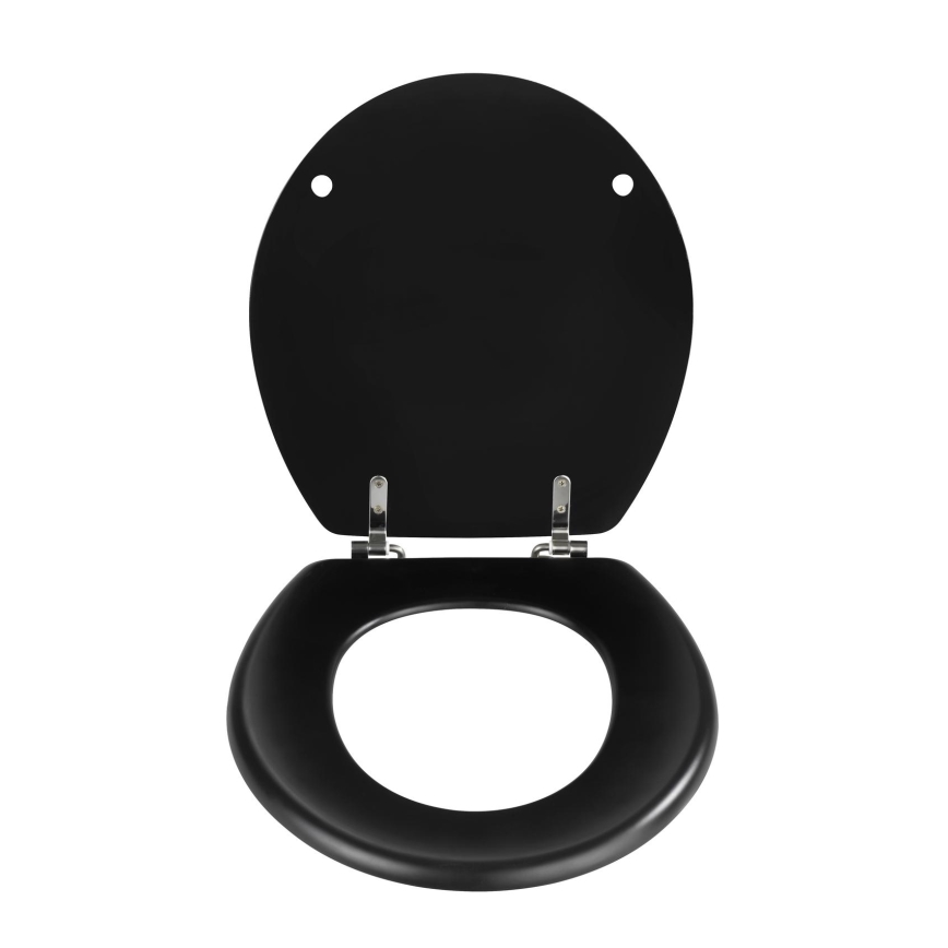 WENKO 20077100-WC Asiento de inodoro PRIMA 37x41 cm negro/plateado