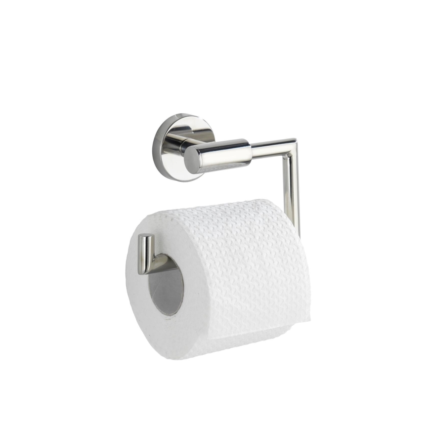 WENKO 20216100 - Soporte para papel higiénico BOSIO SHINE 15x10,5 cm acero inoxidable/plateado