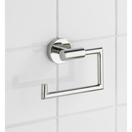 WENKO 20216100 - Soporte para papel higiénico BOSIO SHINE 15x10,5 cm acero inoxidable/plateado
