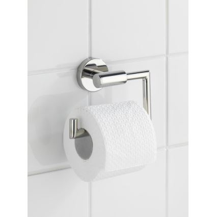 WENKO 20216100 - Soporte para papel higiénico BOSIO SHINE 15x10,5 cm acero inoxidable/plateado