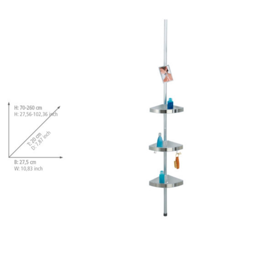 WENKO 20349100-Elemento de esquina PREMIUM 27,5x260 cm satinado