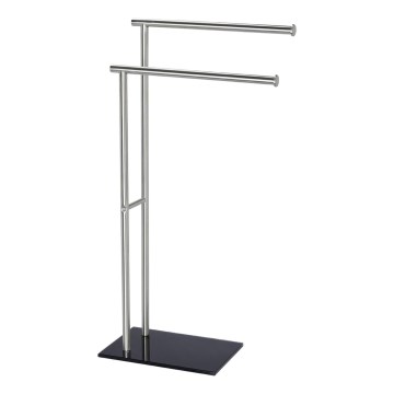 WENKO 20390100 - Toallero LIMA 41x79 cm acero inoxidable/satinado/negro