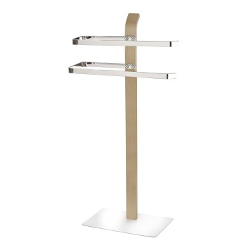 WENKO 20396100 - Soporte para toallas SAMONA 40,5x79,5 cm cromado brillante/marrón