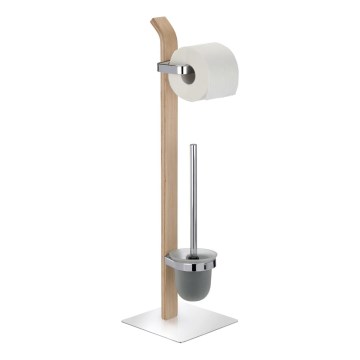 WENKO 20397100 - Cepillo para WC SAMONA 20x71,5 cm cromado/marrón/satinado