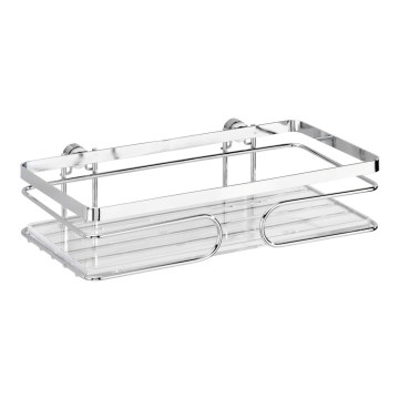 WENKO 20409100-Estante PREMIUM de acero inoxidable 24x13,5 cm inox/plateado
