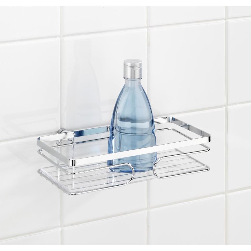WENKO 20409100-Estante PREMIUM de acero inoxidable 24x13,5 cm inox/plateado