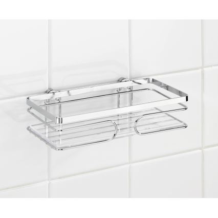 WENKO 20409100-Estante PREMIUM de acero inoxidable 24x13,5 cm inox/plateado