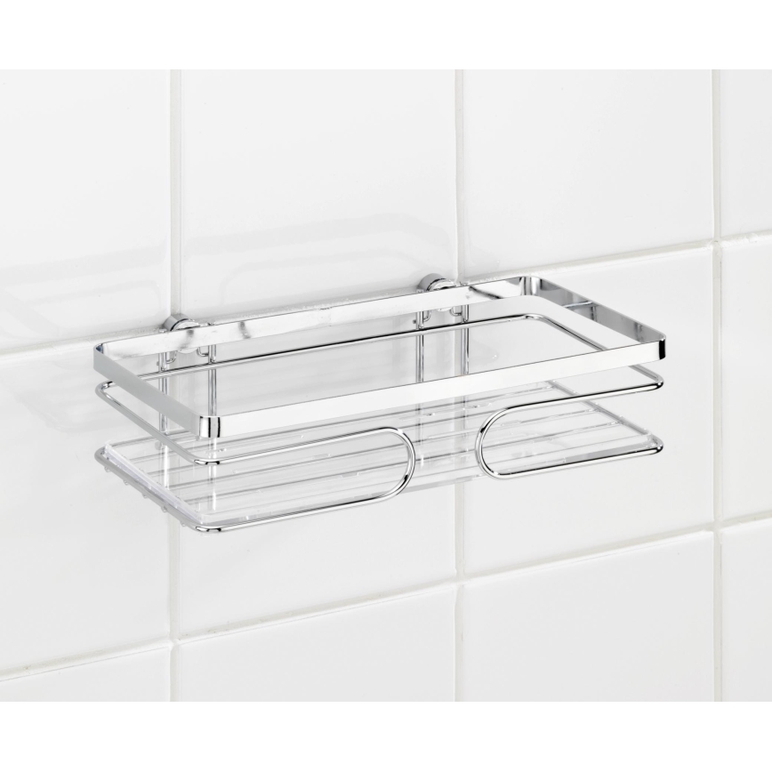 WENKO 20409100-Estante PREMIUM de acero inoxidable 24x13,5 cm inox/plateado