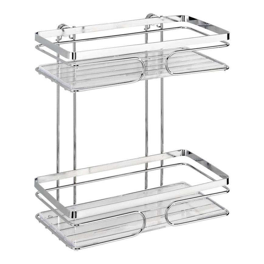 WENKO 20410100-Estantería PREMIUM ACERO INOXIDABLE 24x27 cm acero inoxidable/plateado