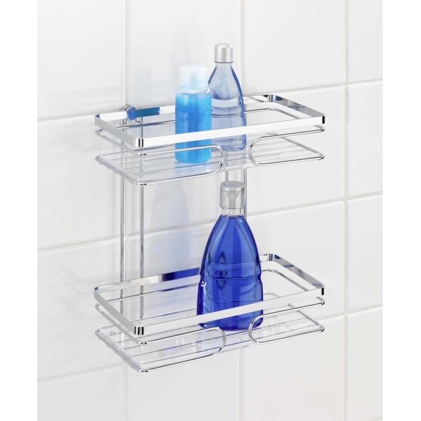 WENKO 20410100-Estantería PREMIUM ACERO INOXIDABLE 24x27 cm acero inoxidable/plateado