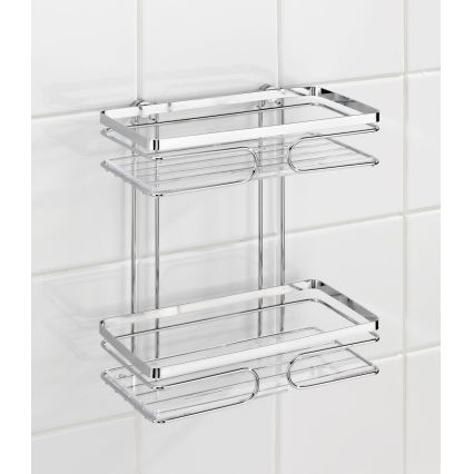 WENKO 20410100-Estantería PREMIUM ACERO INOXIDABLE 24x27 cm acero inoxidable/plateado