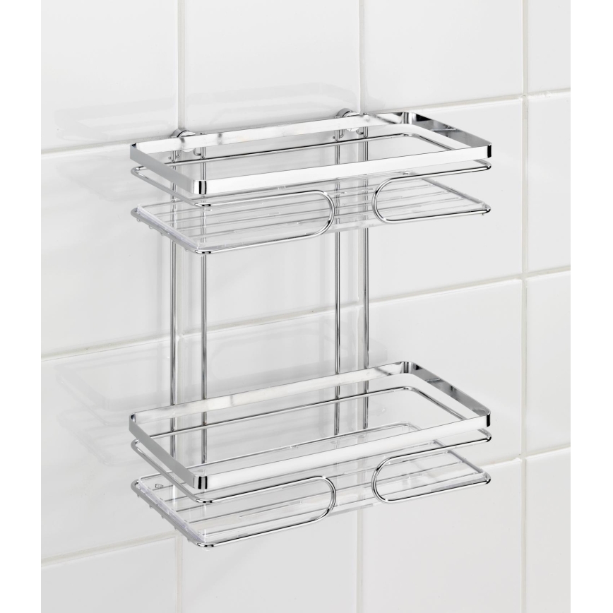 WENKO 20410100-Estantería PREMIUM ACERO INOXIDABLE 24x27 cm acero inoxidable/plateado