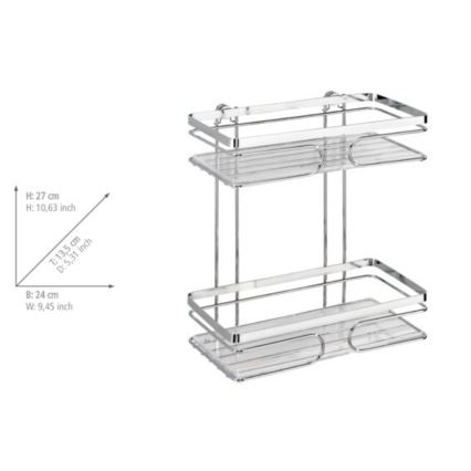WENKO 20410100-Estantería PREMIUM ACERO INOXIDABLE 24x27 cm acero inoxidable/plateado
