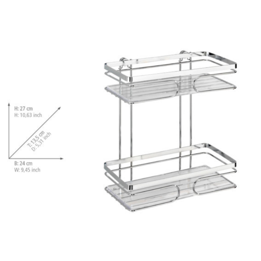 WENKO 20410100-Estantería PREMIUM ACERO INOXIDABLE 24x27 cm acero inoxidable/plateado