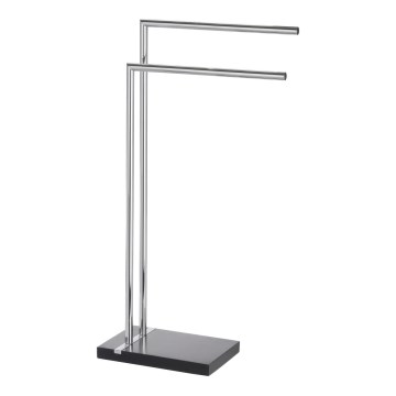 WENKO 20461100 - Toallero de pie NOBLE 45,5 x 82 cm cromo/negro