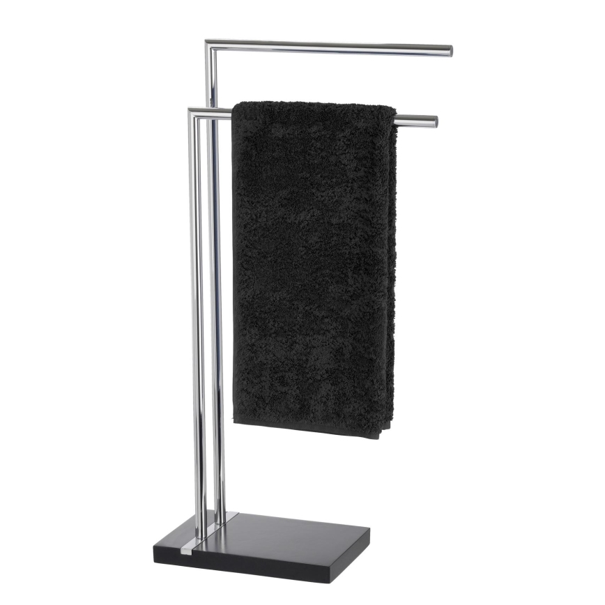 WENKO 20461100 - Toallero de pie NOBLE 45,5 x 82 cm cromo/negro