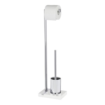WENKO 20486100 - Cepillo para WC NOBLE 20x74 cm cromo/blanco