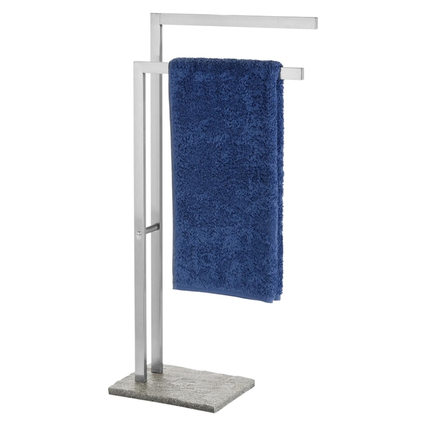WENKO 20603100 - Soporte para toallas GRANIT 43,5x86,5 cm acero inoxidable/satinado/gris