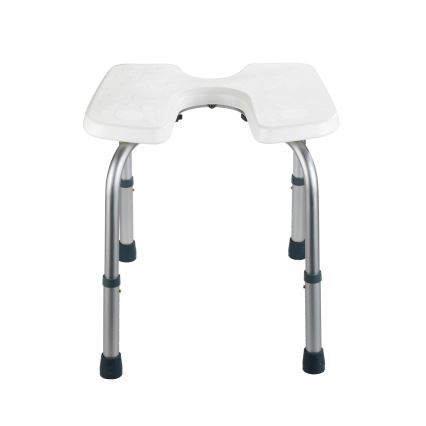 WENKO 206051100-Taburete SECURA 46x53,5 cm blanco/plateado