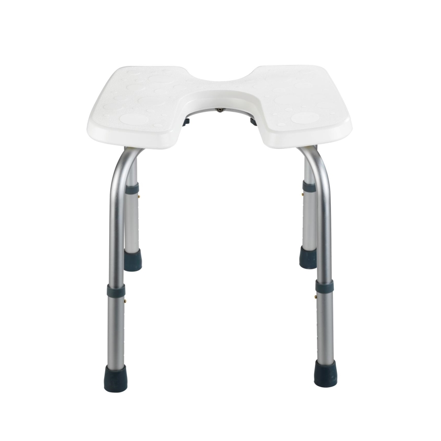 WENKO 206051100-Taburete SECURA 46x53,5 cm blanco/plateado