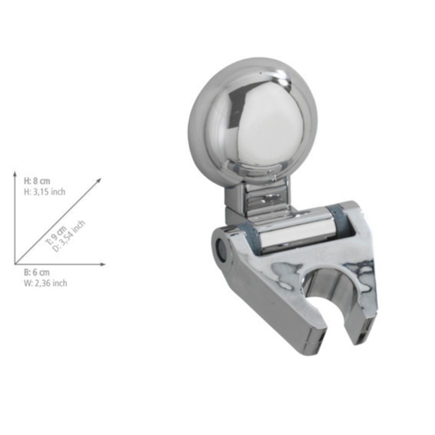 WENKO 20619100-Soporte para ducha FIORINA 6x9 cm cromo brillante