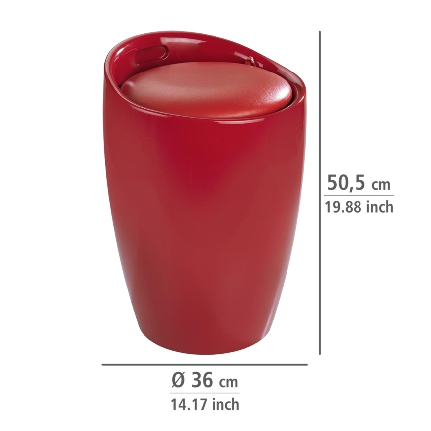 WENKO 20624100 - Taburete CANDY 36x50,5 cm rojo/negro
