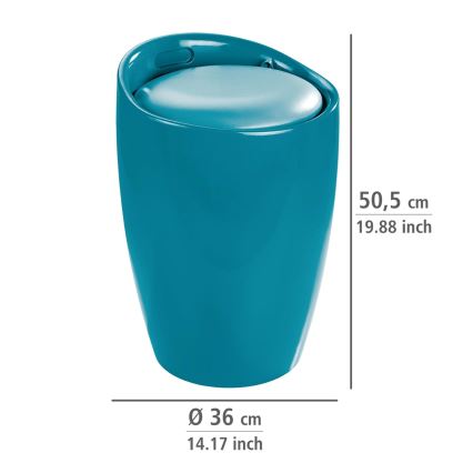 WENKO 20625100 - Taburete CANDY 36x50,5 cm turquesa/negro